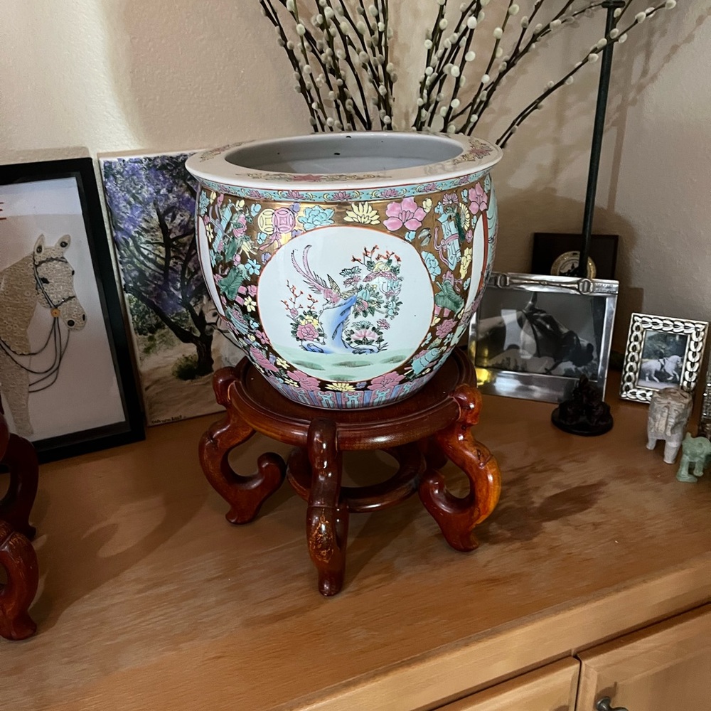 Ceramic imported Chinese porcelain fishing bowls!